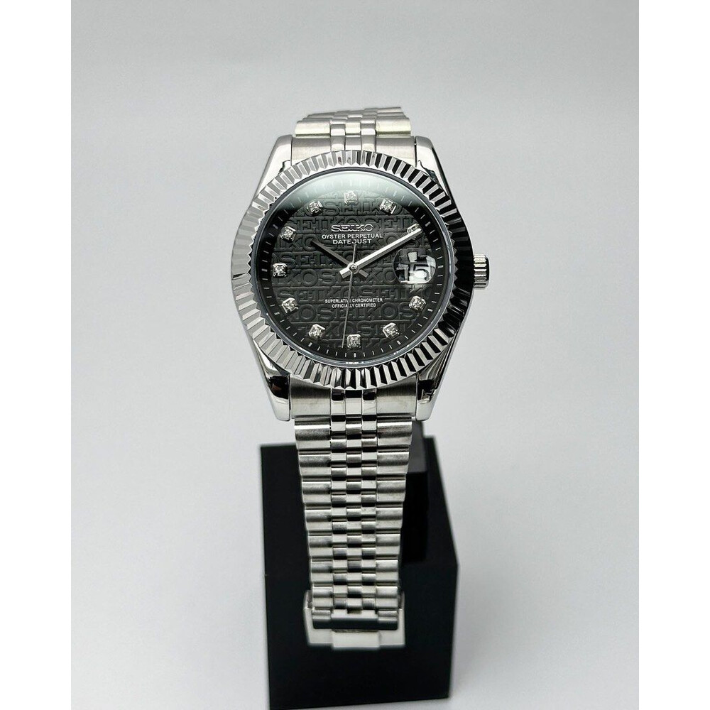 Custom Seiko Mod • Black Computer Diamond DateJust • 41mm